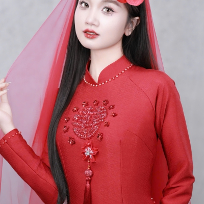 Layout makeup cô dâu áo dài đỏ
